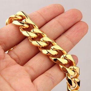 14k Real Gold Cuban Link Chain